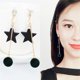 thumbnail image 2 of Pendientes de aleación antialérgicos de cadena larga con pompón de estrella elegante para mujer (verde CHB-442), 2 of 2