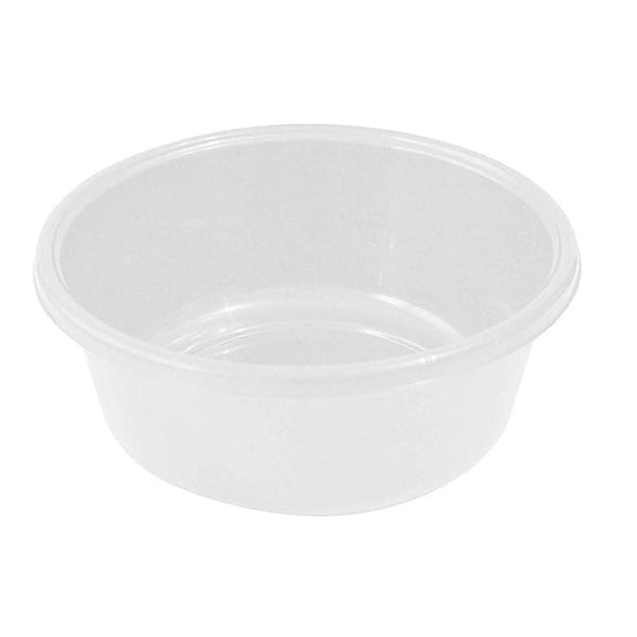 YBM Home Plastic Round Dish Wash Basin Dishpan for Washing Dishes, 1151-pwhite