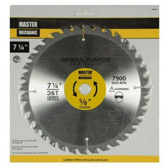 Master Mechanic 440867 7-1/4" 36 Tooth Smooth Cut Combo Circular Saw Blade