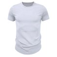 thumbnail image 2 of Xihbxyly Tshirts Shirts for Men Regular-Fit Crew Neck Short Sleeve Soft Fitted Tees Mens Dress Shirts Solid Regular Fit Mens Casual Shirts Simple for Traveling, 2 of 7