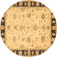 thumbnail image 1 of Ahgly Company Indoor Round Persian Brown Traditional Area Rugs, 5' Round, 1 of 4