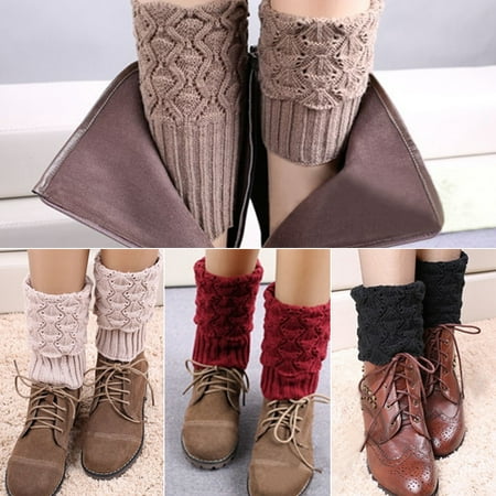 

Poseidon Women s Fashion Winter Crochet Knit Leg Warmers Toppers Cuffs Short Boot Socks