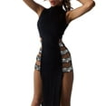 thumbnail image 6 of Douhoow Women Studded Diamond High Split Dress Night Club Long Dresses, 6 of 6