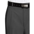 RGM Mens Pleated Front Dress Pants Wool Blend Long Formal Pants for Men