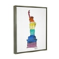 thumbnail image 3 of Stupell Industries Statue Of Liberty Pride Rainbow Holiday Painting Gray Floater Framed Art Print Wall Art, 3 of 6