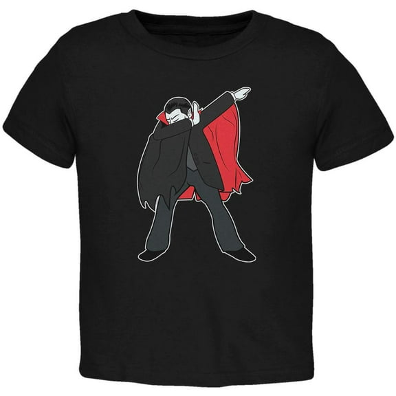 Halloween Dabbing Dracula Vampire Toddler T Shirt Black 2T
