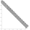 thumbnail image 2 of 925 Sterling Silver Cubic Zirconia Mesh Bracelet 6.75 Inch 11.5mm Wide Link Bracelet for Women, 2 of 2