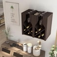 thumbnail image 6 of Furniture of America Sacha Wood 8-Bottle Hanging Wine Rack in Brown Wenge, 6 of 11