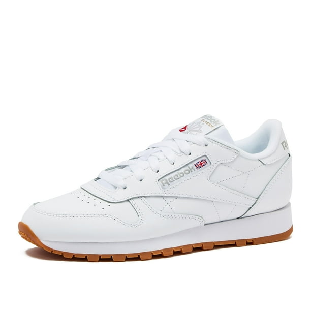 Zapatillas Reebok Classic Leather para mujer, color negro/blanco, talla 5-12