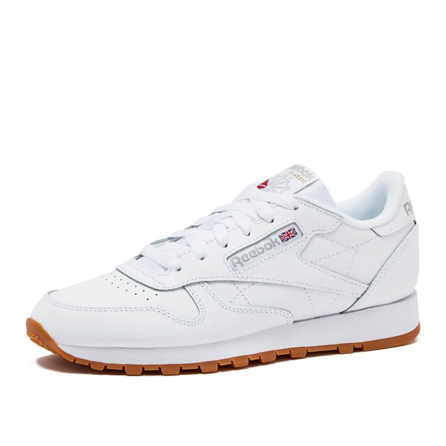Zapatillas Reebok Classic Leather para mujer, color negro/blanco, talla 5-12