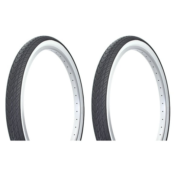 Tire set. 2 Tires. Two Tires Duro 26" x 2.125" Black/White Side Wall DB-7053.