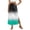 White, variant on Gradient High Waisted Skirt, Casual Flowy Long Skirt with Slit and Pockets, Summer Ombre A-Line Slacks