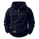 thumbnail image 3 of MHFRRA Sudadera Informal con Capucha y Mangas Raglán de Pana para Hombre, con Bolsillos con Cremallera, para Uso Diario En Otoño E Invierno Marina de guerra, 3 of 4