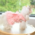 thumbnail image 2 of Laifug Robe pour Chien Imprimé Chiot Robe Princesse pour Chien Tenue de Fête Mignonne (Rose, P), 2 of 9