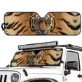 thumbnail image 2 of HUIACONG Sun Shade Windshield Compatible with Jeep Wrangler TJ JK JL & Gladiator JT Heat Shield Sun Visor Cover Windshied Sunshade Block UV Rays ,1Pcs Tiger, 2 of 6
