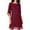Red, variant on HJYCHN Elegant Women's Casual Chiffon Dress with Flowy Sleeves for Everyday Comfort and Style Blue M