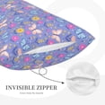 thumbnail image 3 of Daiia butterflies and flowers Pattern Bedding Waterproof Pillow Protector Zippered Queen – Bed Bug Proof Pillow Encasement-20"x30", 3 of 6