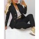 thumbnail image 1 of Nuevo 2024 conjuntos de pantalones formales de oficina para mujer, 2 uds., Blazers lisos con doble botonadura, chaqueta y pantalones, conjunto de dos piezas, trajes de pantalón femenino, 1 of 5