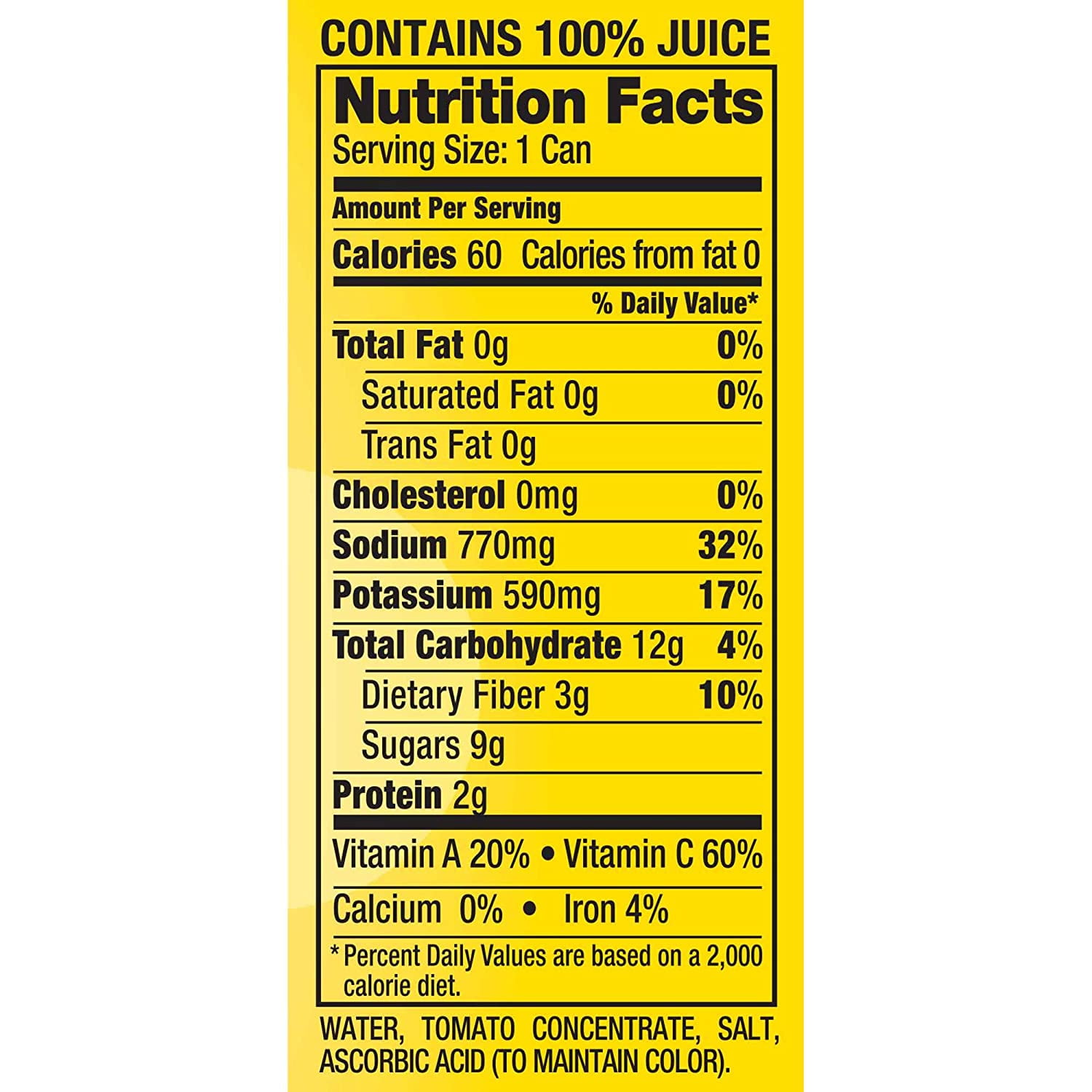 100% Tomato Juice, 11.5 Fluid Ounce Can, 24 Count
