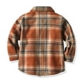 thumbnail image 5 of Curuila Toddler Boys Shirt Long Sleeve Plaid Lapel Tops Coat Outwear Autumn Winter Brown Size 18-24 Months, 5 of 7