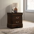 thumbnail image 5 of Homestock Zen Zone 2-Drawer Nightstand - Classical Design, Cappuccino Finish, Front French Dovetails, Center Metal Glide, 21.5" X 15.75" X 24", Solid Tropical Wood, 5 of 6