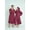 Burgundy, variant on 100% Cotton Muslin Robe – Lightweight Bathrobe for Women and Men, XXL, Salmon