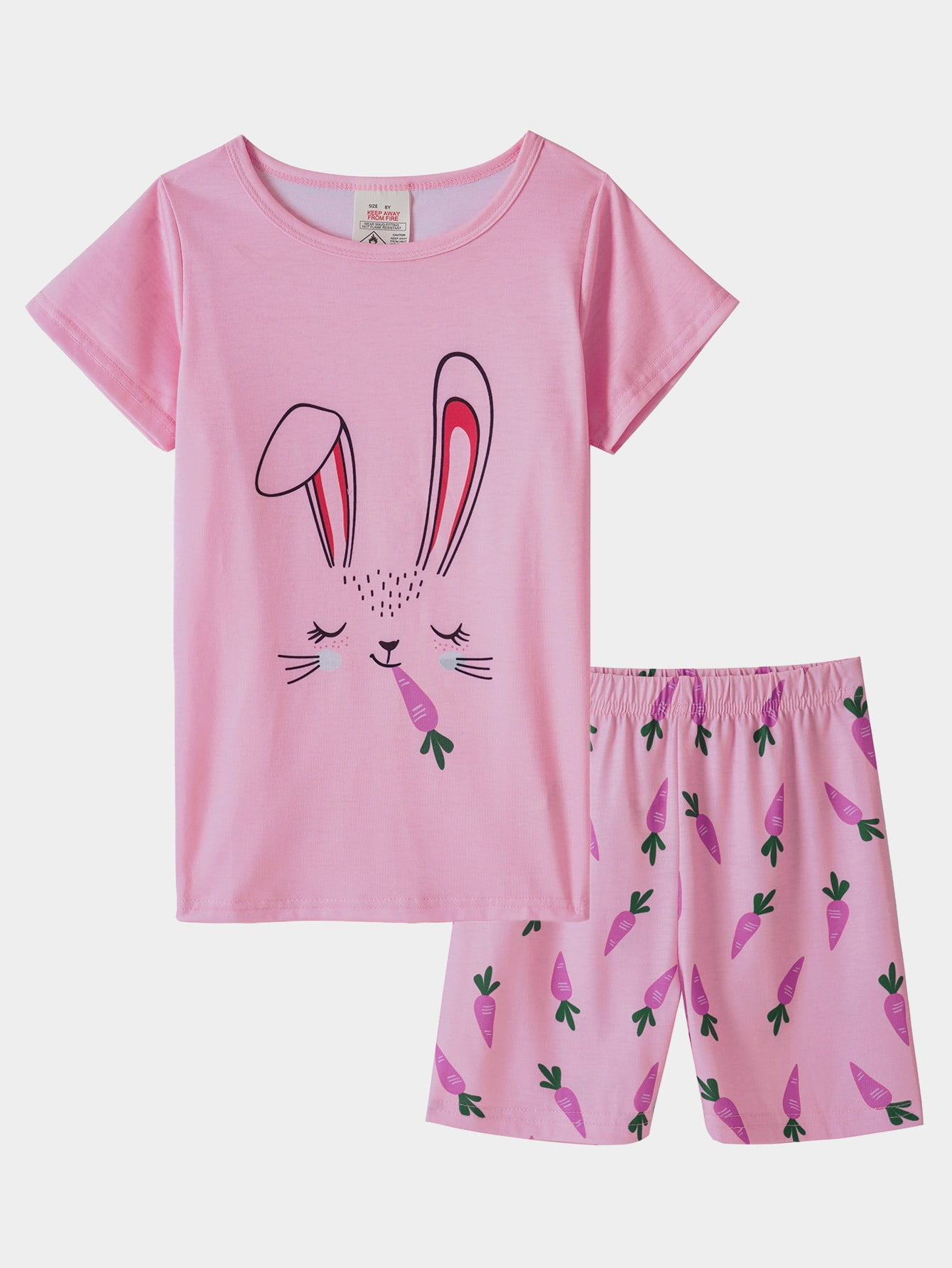 MyFav Young Girls Pajama Cute Cat Pattern Nighty Comfy Shorts Clothes ...