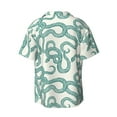 thumbnail image 5 of Salouo Hand Drawn Snake Pattern Cuban Collar Shirts for Men Button-Down Shirt Men's Short Sleeve Shirts Hawaiian Shirts Casual Shirts -X-Large, 5 of 6