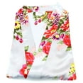 thumbnail image 2 of Women's Floral Satin Kimono Short Bridesmaid Robe With Pockets - Silky Touch, 2 of 2