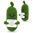 thumbnail image 1 of JELUTAR Mini Funny Positive Potato, 3 inch Knitted Doll with Positive Card for Cheer Up Gifts and Party Decorations, Cute Positive Potato Crochet Doll for Birthday Gifts (Positive Pickle), 1 of 5