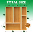 thumbnail image 2 of Juego organizador de cajones Bayting Bamboo con bandejas de almacenamiento de 5 piezas, 2 of 6