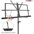 thumbnail image 2 of 5Core Music Stand For Sheet Music Portable Tripod Adjustable Folding With Lights Note Holder BLACK, 2 of 7