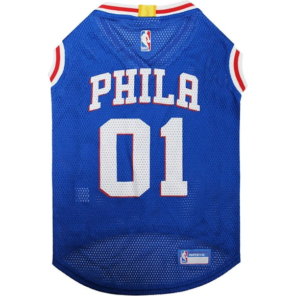 Pets First NBA Philadelphia 76ERS Dog Jersey, Medium - Tank Top ball Pet Jersey (76R-4047-MD)