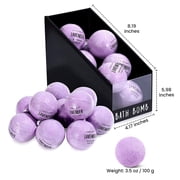 Bath Bombs Gift Set for Women Relaxing - 10 x 3.5oz Lavender Scent Fizzies Bath Set Essential Oils, Handmade Birthday Gifts for Her