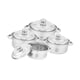 thumbnail image 4 of 4x Cacerola para salsa Cacerola para salsa Diseño compacto anidado Multiusos Mango ergonómico Espacio Estilo A, 4 of 9