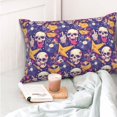 thumbnail image 4 of Pofeuu rock Skull record Print Polyester Microfiber Plush Pillowcases, Super Soft and Cozy Pillow Case Covers with Envelop Closure（Pillow core not included）-14"x20", 4 of 6