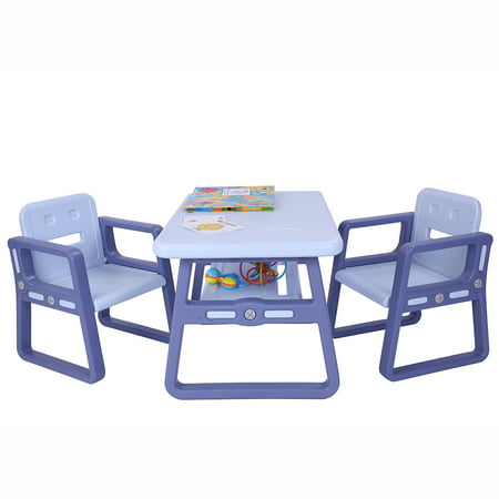 Kids Table and Chairs Set - Toddler Activity Chair Best for Toddlers Lego, Reading, Train, Art Play-Room (2 Childrens Seats with 1 Tables Sets) Little Kid Children Furniture Accessories (Best Glue For Lego Table)