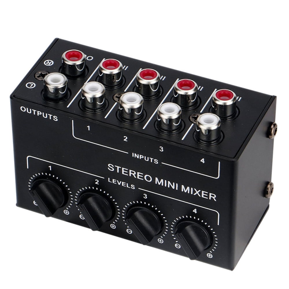 Stereo Mini Audio Mixer Hub 4Channel Mixers Mixer Controller Music