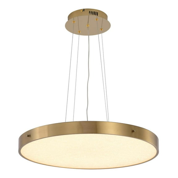 Bethel International LED Chandelier Brass Metal & Acrylic