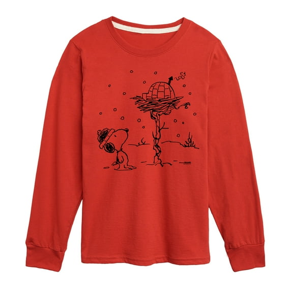 Peanuts - Snoopy Woodstock Igloo - Toddler & Youth Long Sleeve Graphic T-Shirt