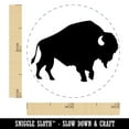 thumbnail image 2 of American Bison Buffalo Silhouette Self-Inking Rubber Stamp Ink Stamper - Lime Green Ink - Mini 1/2 Inch, 2 of 7