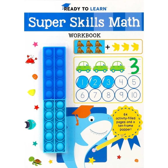 Ready to Learn Ready to Learn: Super Skills Math Workbook with Ten-Frame Popper, (Paperback)