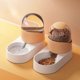 thumbnail image 2 of 2 Pieces Automatic Food and Water Dispenser for Cat Dog, 2-in-1 Set Feeders and Drinkers for Pets Capacity 2L (Orange), 2 of 5