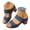 Blue, variant on Dakaela Heeled Sandals for Women Low Block Chunky Heels Open Toe Backless Dress Casual Pumps Slip on Mules Shoes for Party Wedding Size 6-10 Beige