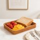 thumbnail image 4 of CaiYueKe Plastic Woven Storage Basket Tray for Kitchen Fruit Vegetables Snacks Candy Bread Organization Multi Functional Home Decor Imitation Vines Rattan Style, 4 of 7