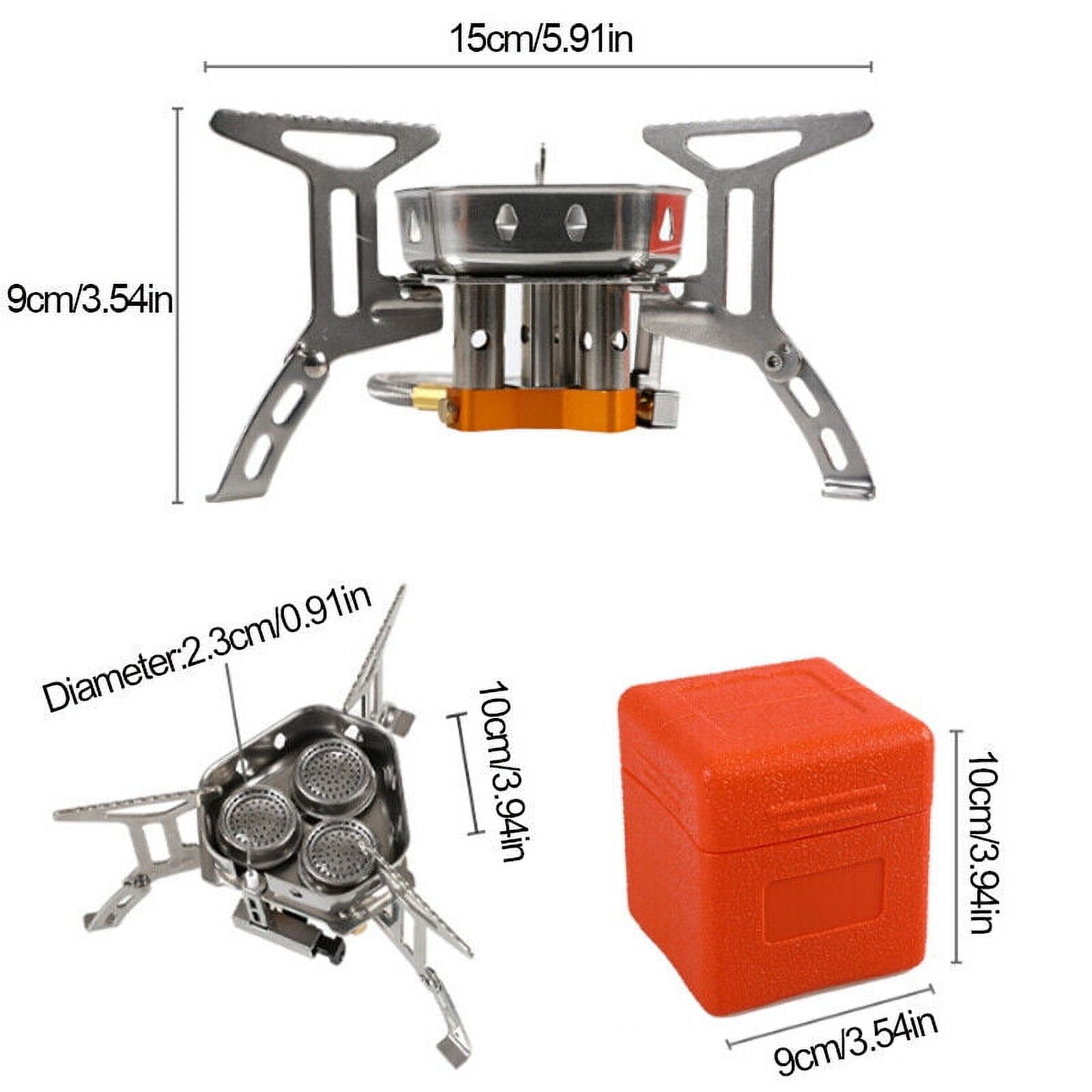 WEISIPU Portable Gas Camping Stove, 9800W Power Mini Lightweight Folding Temperature Control 3-Burner Stove for Outdoor Cooking Hiking Picnic
