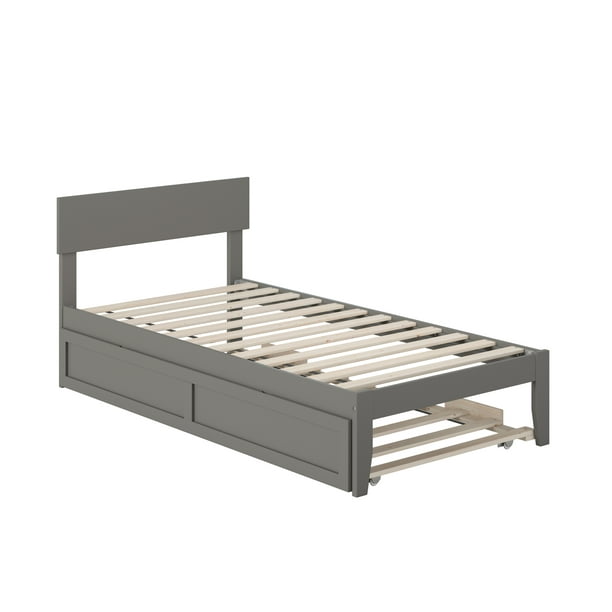 Atlantic Furniture Boston Twin Bed with Twin Trundle in Grey - Walmart.com - Walmart.com