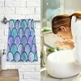thumbnail image 7 of SKYSONIC 2PCS Cotton Towel Set,Quick Drying Washcloths,Soft and Breathable Bath Towel Hand Towels for Kitchen Bathroom Gym Beach-Mermaid Skin Pattern, 7 of 7