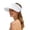White, variant on HOWPAY Visor Hats for Women Wide Brim Open Top Adjutable Ponytail Sun Protection Straw Hat Packable Foldable Summer Holiday Beach Cap Beige One Size