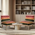 thumbnail image 4 of HELLHERO Non Slip Stain Protection Armless Accent Chair Protector for Armless Chair, Armless Accent Chair Cover Candy Cane Snowflake Pattern, 4 of 8